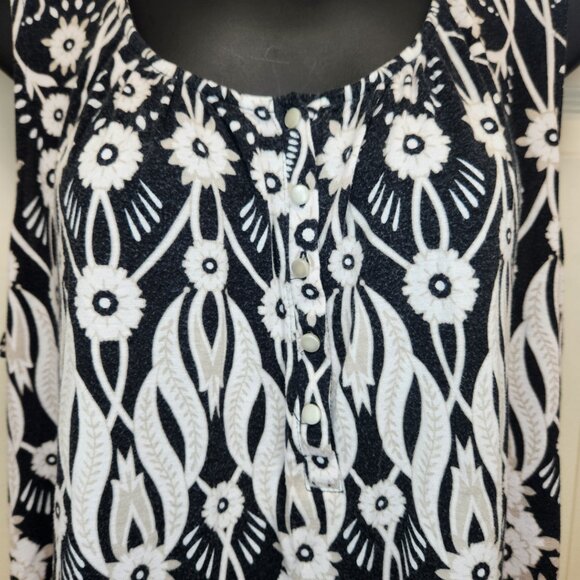 {L-XL] Croft & Barrow Black & White Sleeveless Top Size Large or XL Women's - Picture 3 of 12
